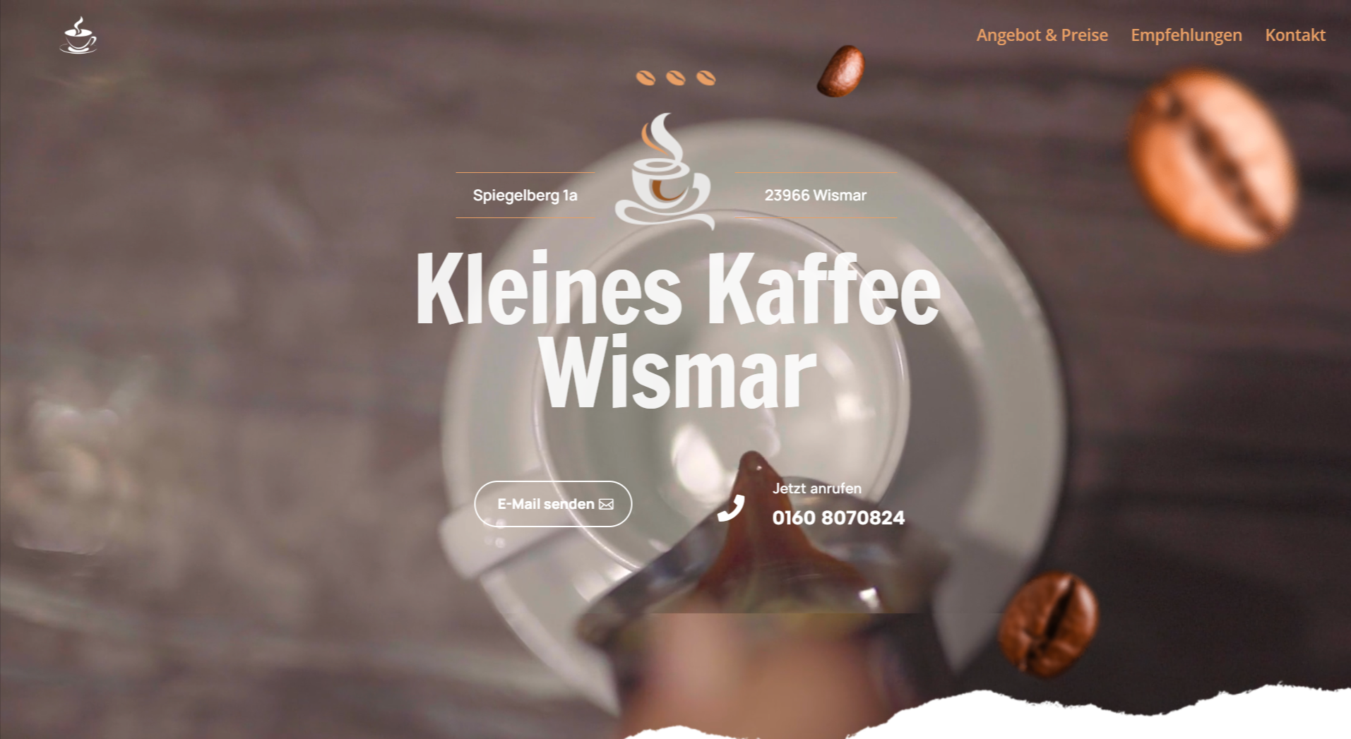 Webdesign Kleines Kaffee Wismar Wismars Treffpunkt fuer Kaffeeliebhaber